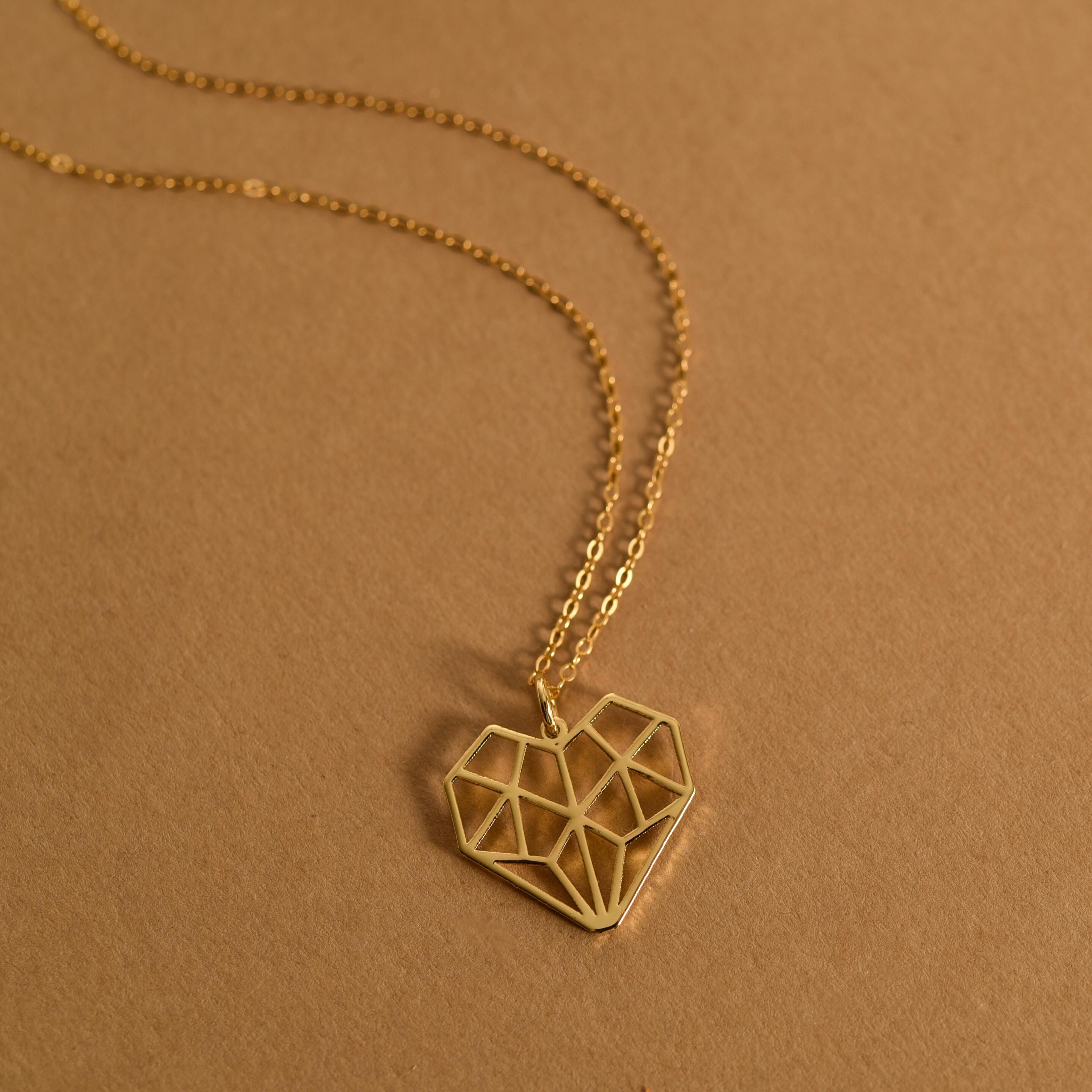 Origami Heart Necklace