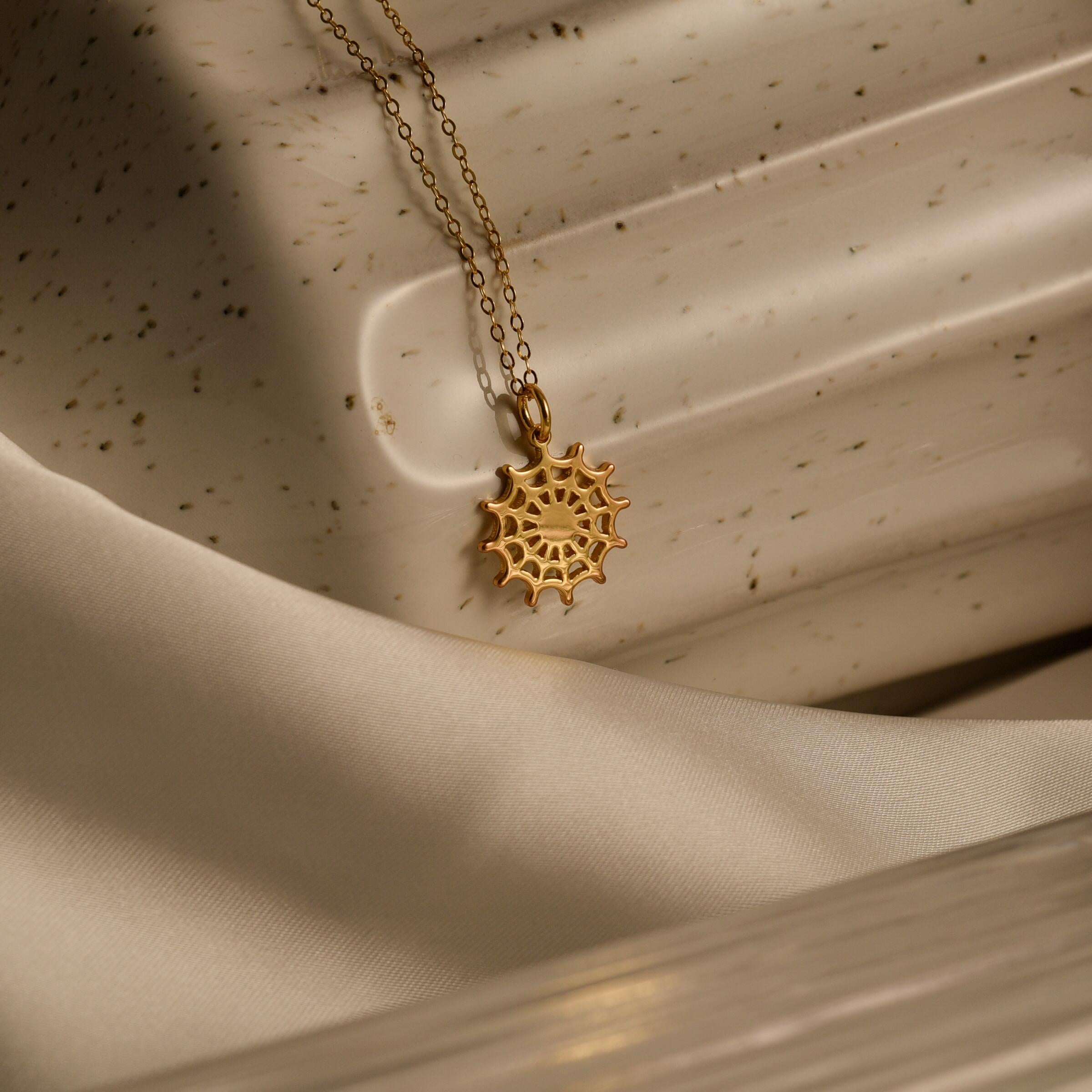 Spider Web Pendant Necklace