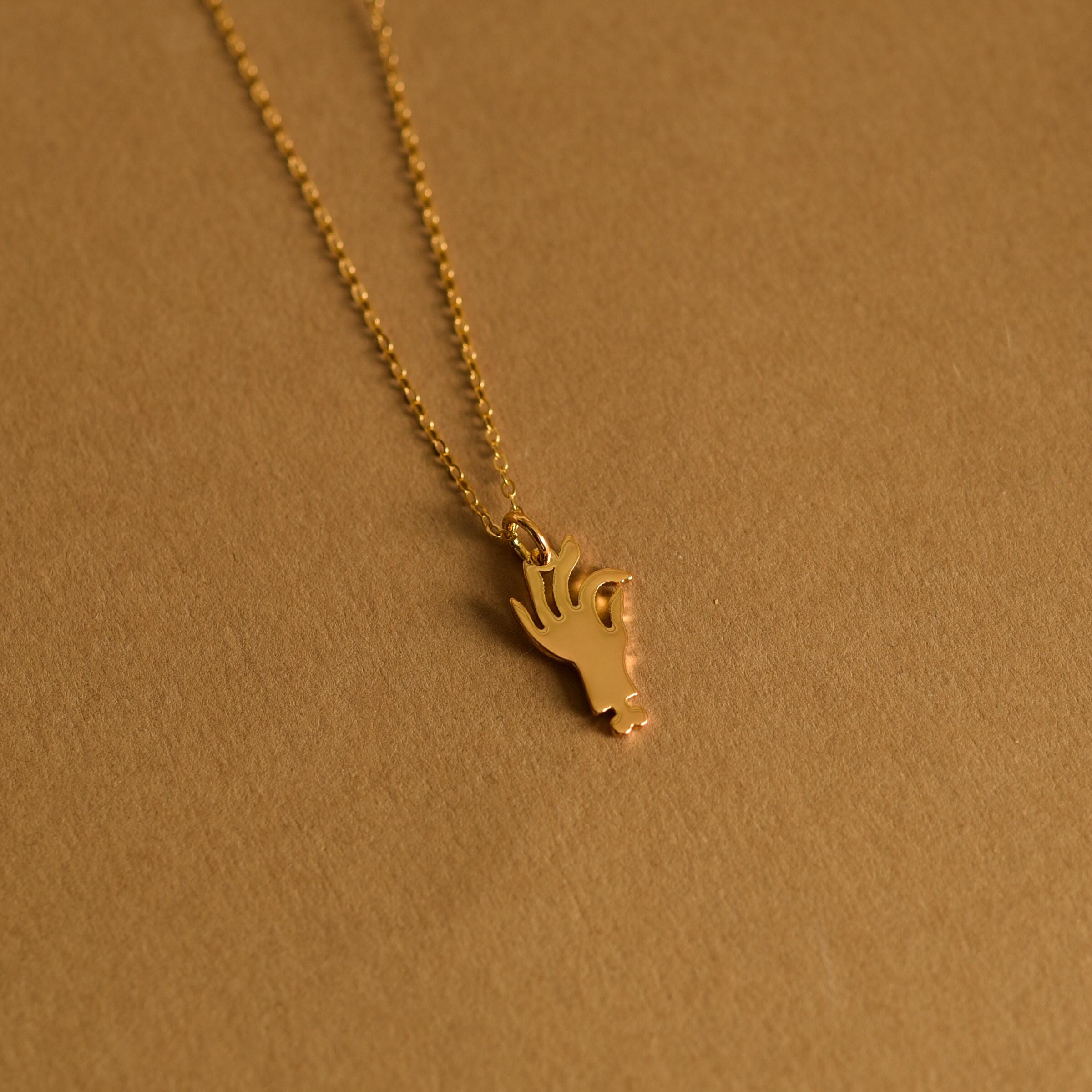 Zombie Hand Pendant Necklace
