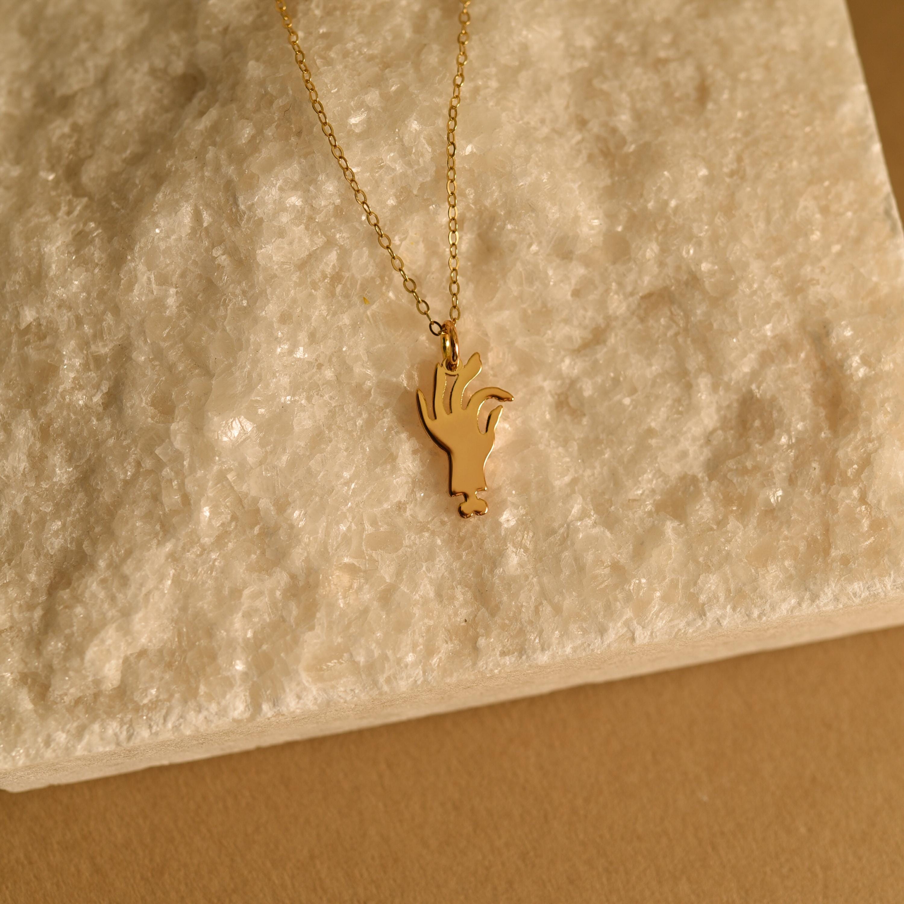 Zombie Hand Pendant Necklace