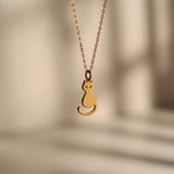 Black Cat Pendant Necklace