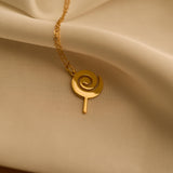 Lollipop Spiral Pendant Necklace