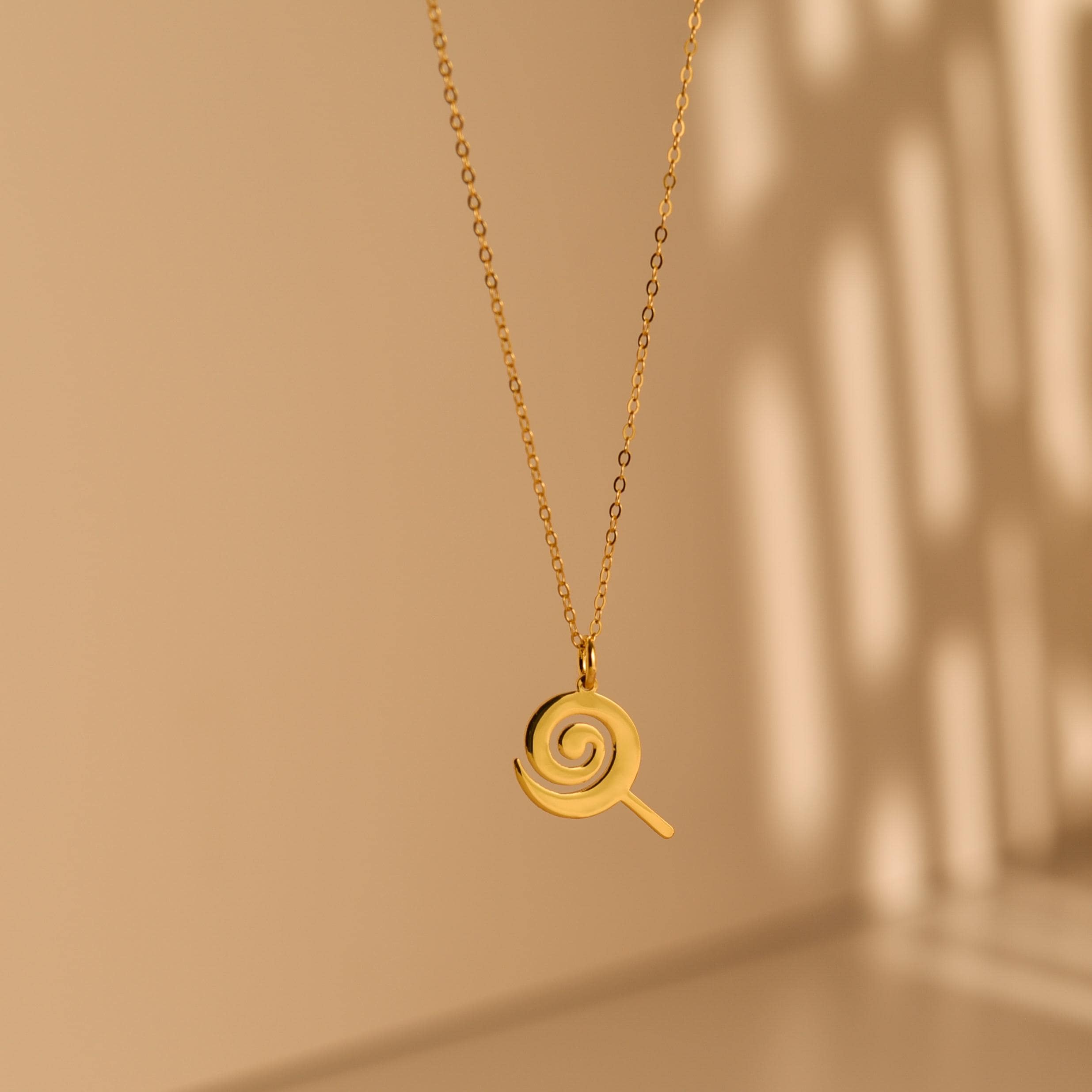 Lollipop Spiral Pendant Necklace