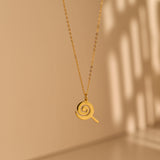 Lollipop Spiral Pendant Necklace