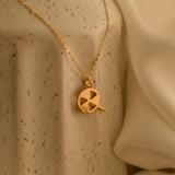Lollipop Round Pendant Necklace