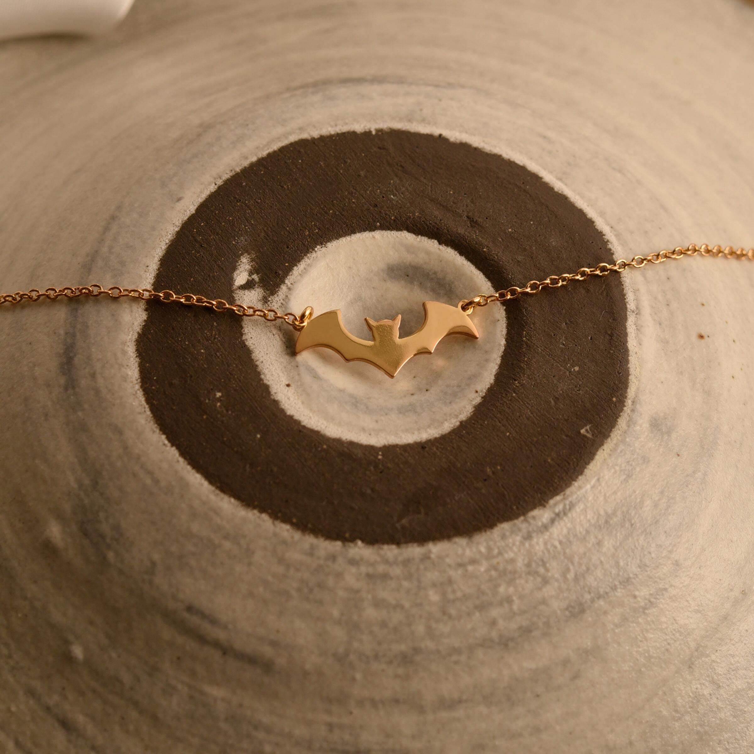 Gold Bat Necklace