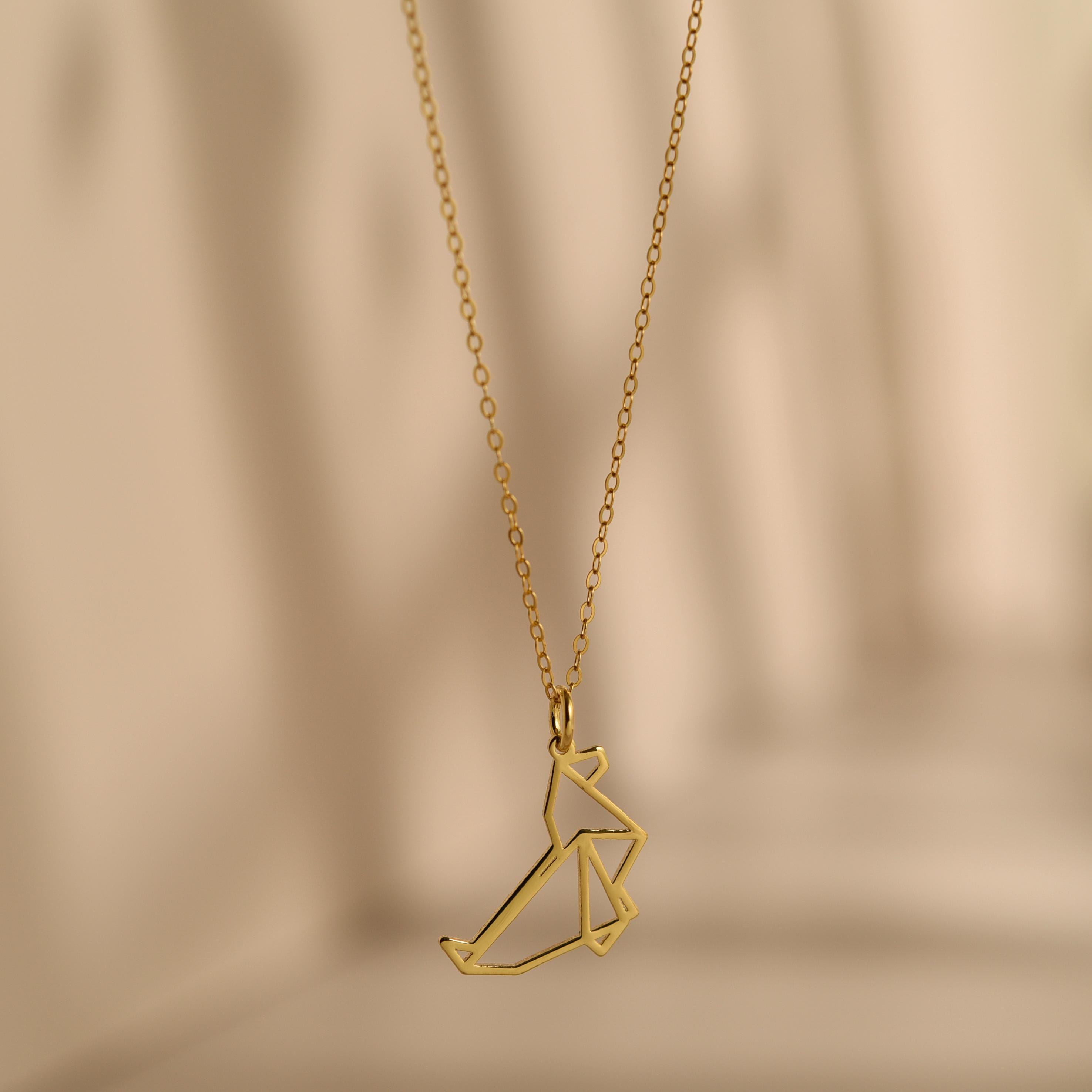 Origami Sea Lion Pendant Necklace