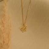 Origami Airplane Necklace