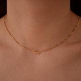 Initial Name Necklace with Box Chain