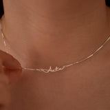Initial Name Necklace with Box Chain
