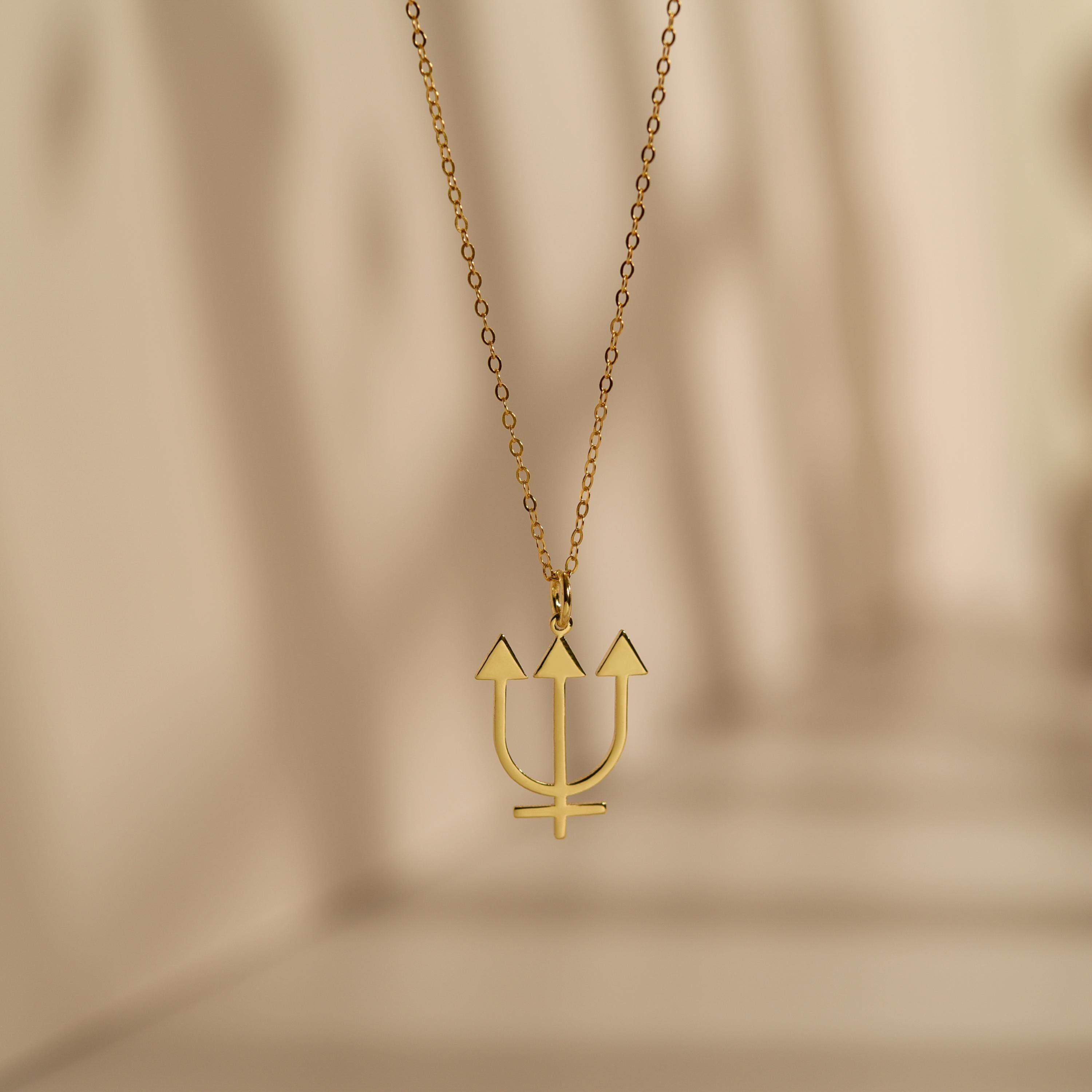 Neptune Symbol Necklace