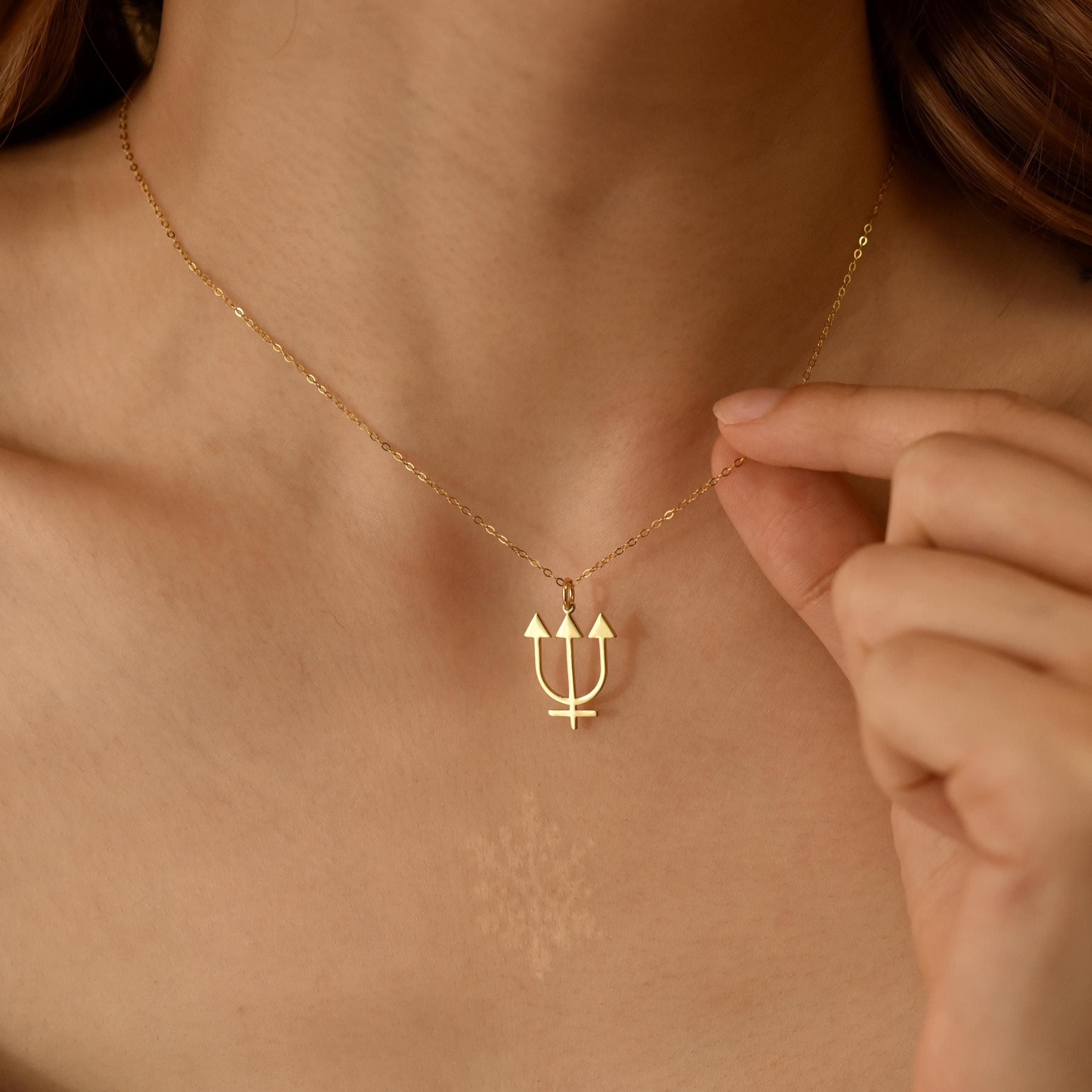 Neptune Symbol Necklace