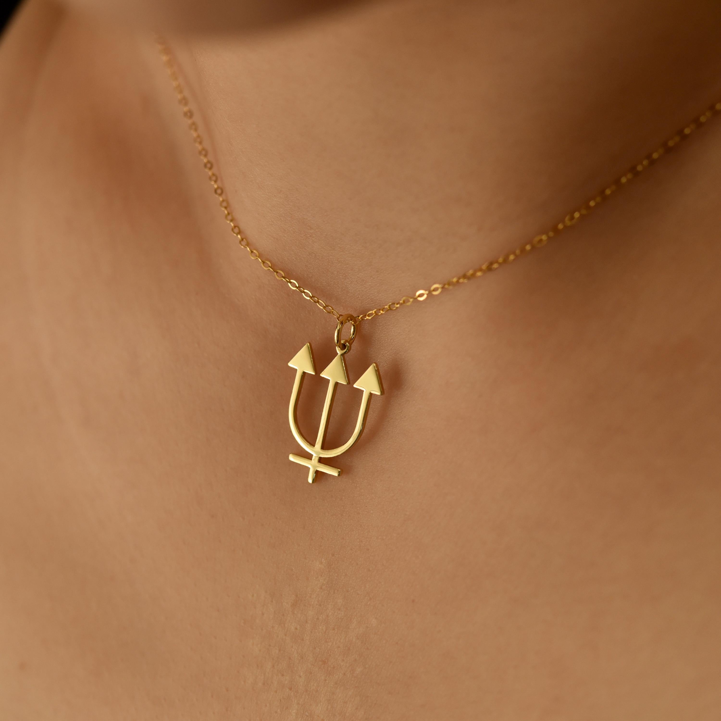 Neptune Symbol Necklace