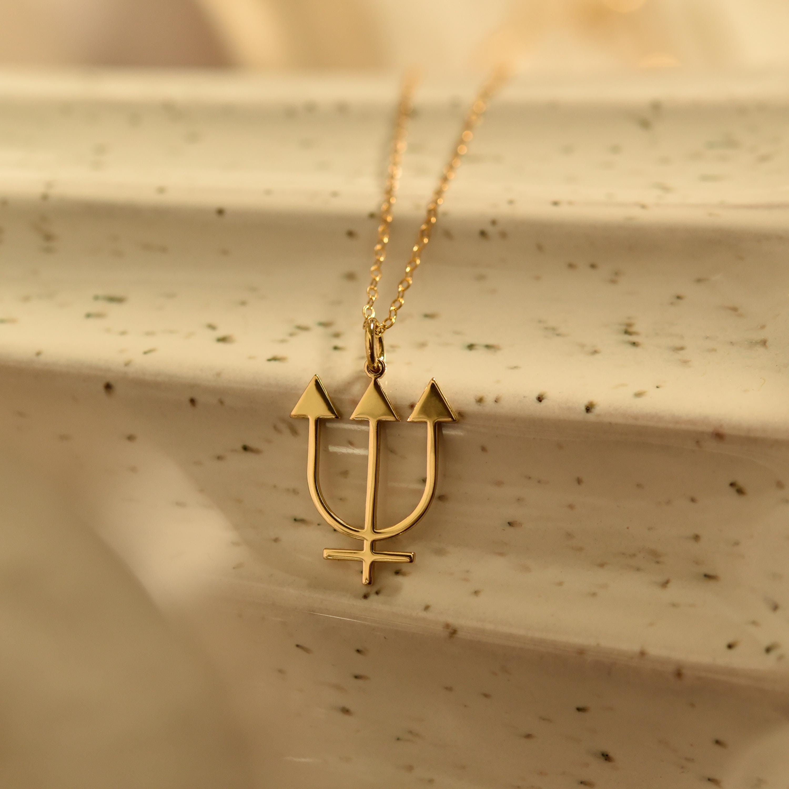 Neptune Symbol Necklace