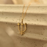 Neptune Symbol Necklace