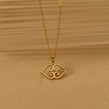 Asase Ye Duru Necklace, Adinkra Symbol Pendant, Minimalist African Motif, Grounding Talisman, Everyday Necklace, Gift for Her, GS0251