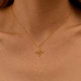 Chaos Star Necklace, Eight-Pointed Star Pendant, Occult Symbol Jewelry, Witchy Talisman, Everyday Necklace, Gift for Her, GS0253