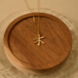 Wood Kanji Necklace