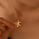Wood Kanji Necklace
