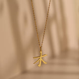 Wood Kanji Necklace
