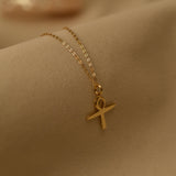 Ankh Egyptian Cross Necklace, Key of Life Pendant, 18K Gold Plated on Sterling Silver, Ancient Egypt Jewelry Gift, GS0266