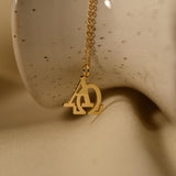 Alpha & Omega Necklace, Christian Symbol Pendant, 18K Gold Plated on Sterling Silver, GS0268