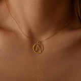 Atheist Symbol Necklace, Freethinker Pendant, Minimalist Atheism Jewelry, Everyday Necklace, Humanist Gift, Subtle Statement, GS0246