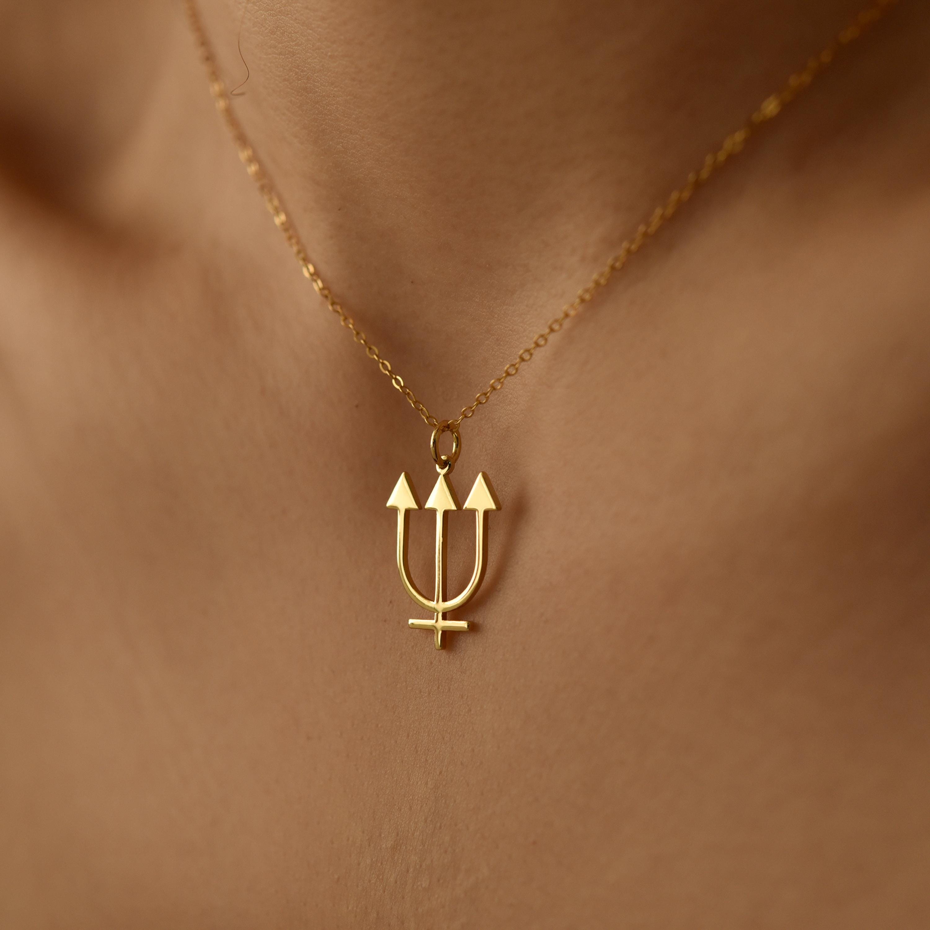 Neptune Symbol Necklace