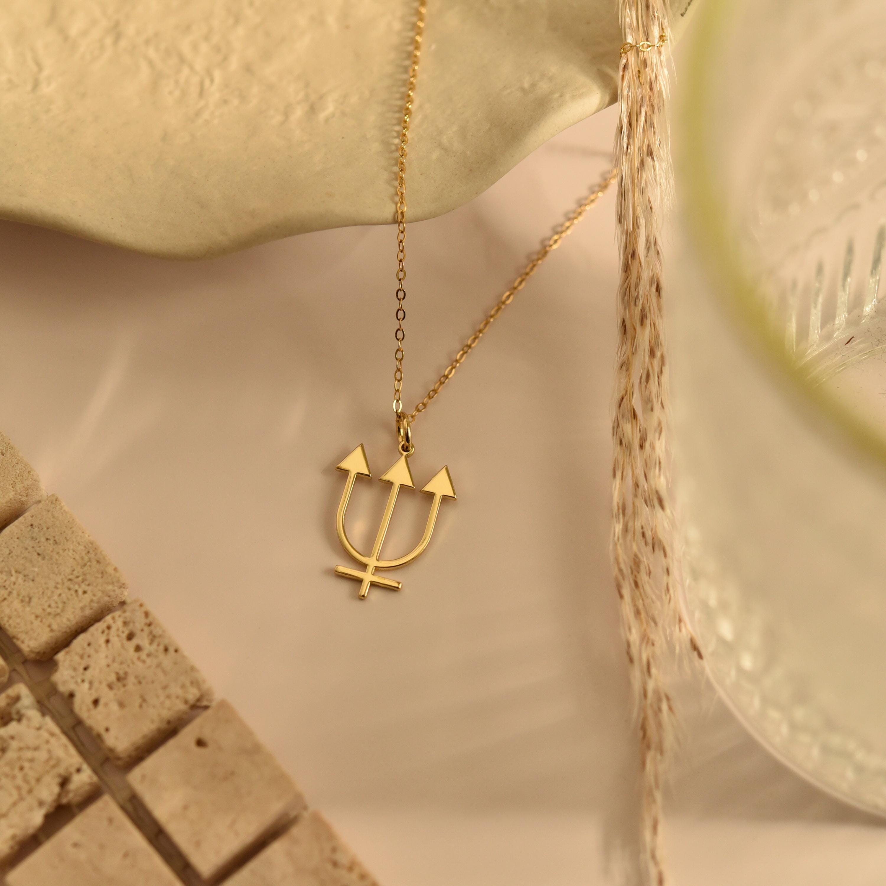 Neptune Symbol Necklace