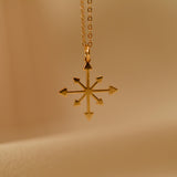 Chaos Star Necklace, Eight-Pointed Star Pendant, Occult Symbol Jewelry, Witchy Talisman, Everyday Necklace, Gift for Her, GS0253