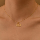 18K Gold Plated Colosseum Rome Necklace, Italian Landmark Pendant, Travel Lover Gift, Sterling Silver Base, GS0265