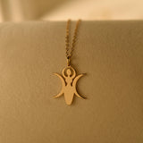 Triple Moon Goddess Necklace