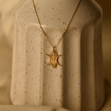 Triple Moon Goddess Necklace