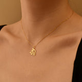 Alpha & Omega Necklace, Christian Symbol Pendant, 18K Gold Plated on Sterling Silver, GS0268