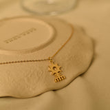 Aztec Sun Symbol Necklace, Cultural Motif Pendant, 18K Gold Plated on Sterling Silver, GS0269